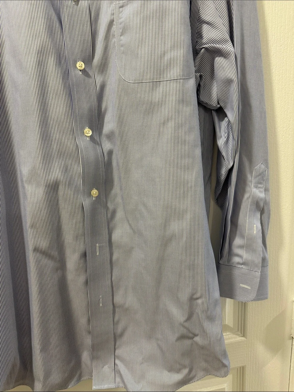 Jos. A. Bank Light Blue Pinstripe Dress Shirt - Men's 17 1/2-34